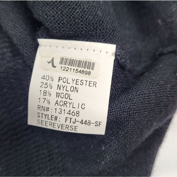 FATE sweater black boatneck lightweight round hem knit top XL - Picture 5 of 8